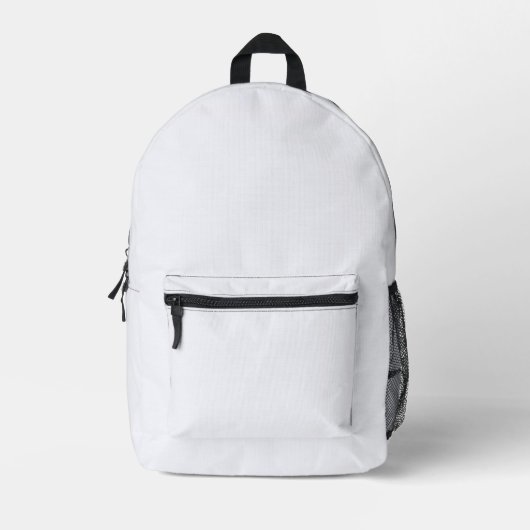 Ghost White Solid Color Bedrukte Rugzak (Voorkant)