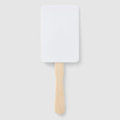 Ghost White Solid Color Handwaaier (Achterkant)