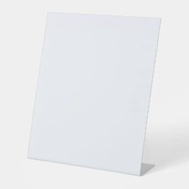 Ghost White Solid Color Reclamebord Met Voetstuk