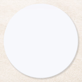 Ghost White Solid Color Ronde Kartonnen Onderzetter