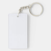 Ghost White Solid Color Sleutelhanger (achterkant)