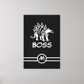 Ghost White Stegosaurus Spiked Dinosaurus Canvas Afdruk (Voorkant)