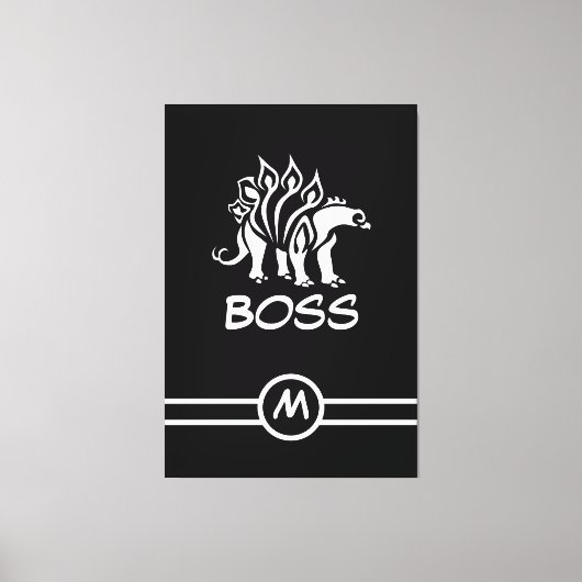 Ghost White Stegosaurus Spiked Dinosaurus Canvas Afdruk (Voorkant)