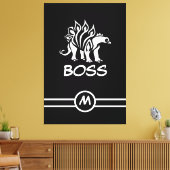 Ghost White Stegosaurus Spiked Dinosaurus Canvas Afdruk (Insitu (Woonkamer))