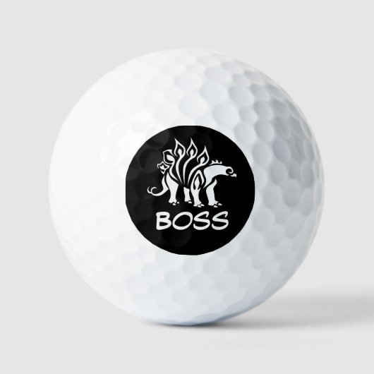 Ghost White Stegosaurus Spiked Dinosaurus Golfballen (Voorkant)