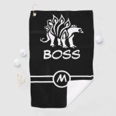 Ghost White Stegosaurus Spiked Dinosaurus Golfhanddoek (Insitu)