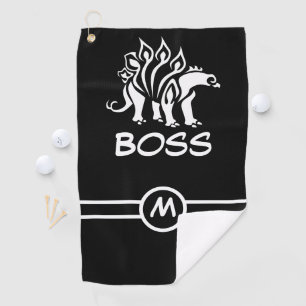 Ghost White Stegosaurus Spiked Dinosaurus Golfhanddoek