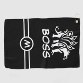 Ghost White Stegosaurus Spiked Dinosaurus Golfhanddoek (Horizontaal)