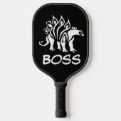 Ghost White Stegosaurus Spiked Dinosaurus Pickleball Paddle (Voorkant)