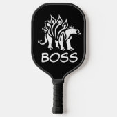 Ghost White Stegosaurus Spiked Dinosaurus Pickleball Paddle (Achterkant)