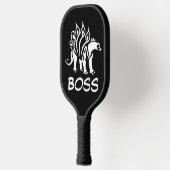 Ghost White Stegosaurus Spiked Dinosaurus Pickleball Paddle (Links)