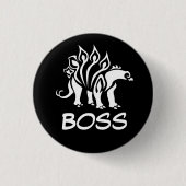 Ghost White Stegosaurus Spiked Dinosaurus Ronde Button 3,2 Cm (Voorkant)