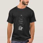Ghost White Stegosaurus Spiked Dinosaurus T-shirt (Voorkant)