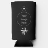 Ghost White Styracosaurus met Tribal War Paint Seltzer Blikjeskoeler (Voorkant)