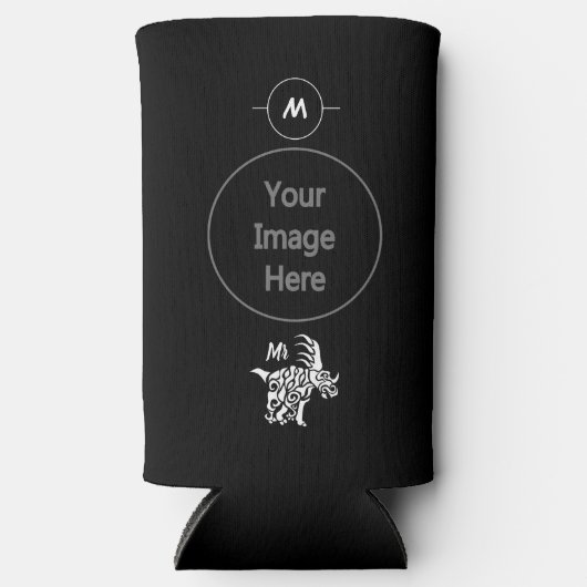 Ghost White Styracosaurus met Tribal War Paint Seltzer Blikjeskoeler (Voorkant)