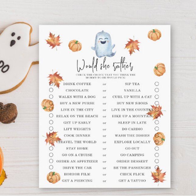 Ghost - Wil ze liever - baby shower spel (Creator heeft geüpload)