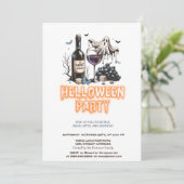 Ghost Wine Halloween-feest uitnodiging (Staand voorkant)