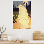 Ghost Witch Bat Moon Spirit Poster (Keuken)