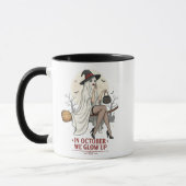 Ghost Witch Broom Ride – Halloween Mug Mok (Links)