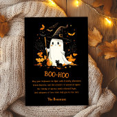 Ghost Witch Oktober Herfst Spooky Halloween Kaart