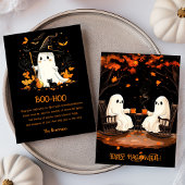 Ghost Witch Oktober Herfst Spooky Halloween Kaart