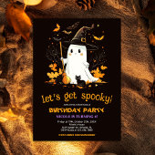 Ghost Witch verjaardagsfeestje Halloween Kaart