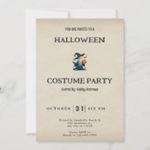 Ghost Witches Pet Book Tome Halloween Kaart (Voorkant)