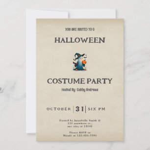 Ghost Witches Pet Book Tome  Halloween Kaart