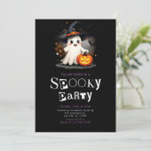 Ghost Witches Pet Moderne Minimalistische Hallowee Kaart (Staand voorkant)