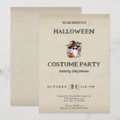 Ghost Witches Pet Stars Koffie  Halloween Kaart (Voorkant / Achterkant)