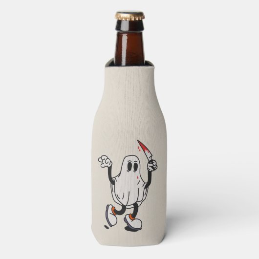 Ghost with blood knife flesjeskoeler (Fles Voorkant)