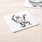 Ghost with blood knife kartonnen onderzetters (Schuin)