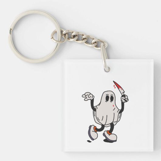 Ghost with blood knife sleutelhanger (Voorkant)