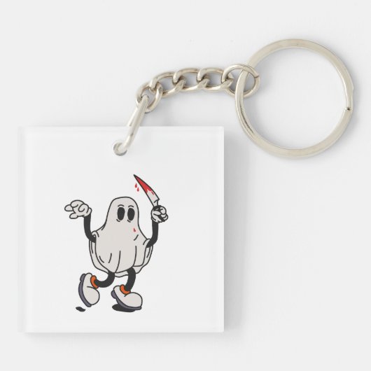 Ghost with blood knife sleutelhanger (Achterkant)
