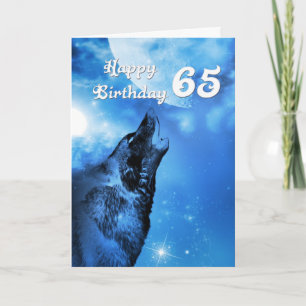 Ghost wolf die 65e verjaardagskaart howling kaart