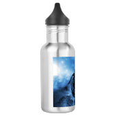 Ghost wolf die naar de maan vliegt waterfles (Links)