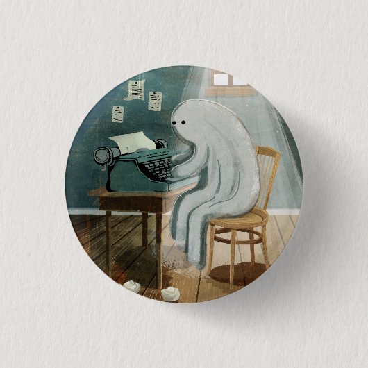 Ghost Writer Ronde Button 3,2 Cm (Voorkant)