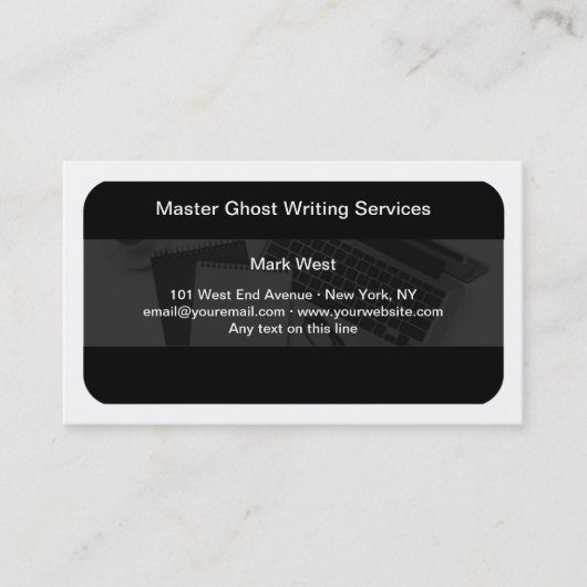 Ghost Writing Services Modern  Visitekaartje (Voorkant)