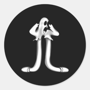 Ghost X Koko De clown Enge Gothic Ronde Sticker