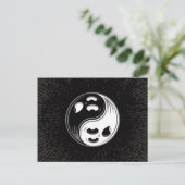 Ghost Yin Yang Black en White Briefkaart (Staand voorkant)