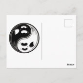 Ghost Yin Yang Black en White Briefkaart (Achterkant)