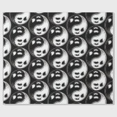 Ghost Yin Yang Black en White Cadeaupapier (Vlak)
