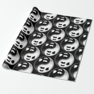 Ghost Yin Yang Black en White Cadeaupapier