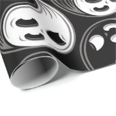 Ghost Yin Yang Black en White Cadeaupapier (Rol Hoek)