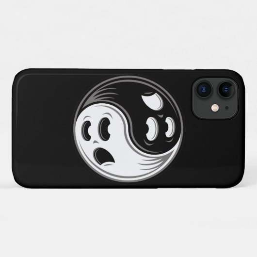 Ghost Yin Yang Black en White Case-Mate iPhone Case (Achterkant (horizontaal))