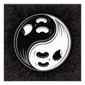 Ghost Yin Yang Black en White Foto Afdruk (Voorkant)
