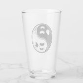 Ghost Yin Yang Black en White Glas (Achterkant)