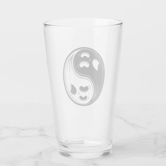 Ghost Yin Yang Black en White Glas (Achterkant)