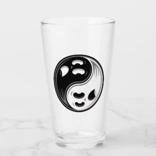 Ghost Yin Yang Black en White Glas