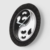 Ghost Yin Yang Black en White Grote Klok (Hoek)